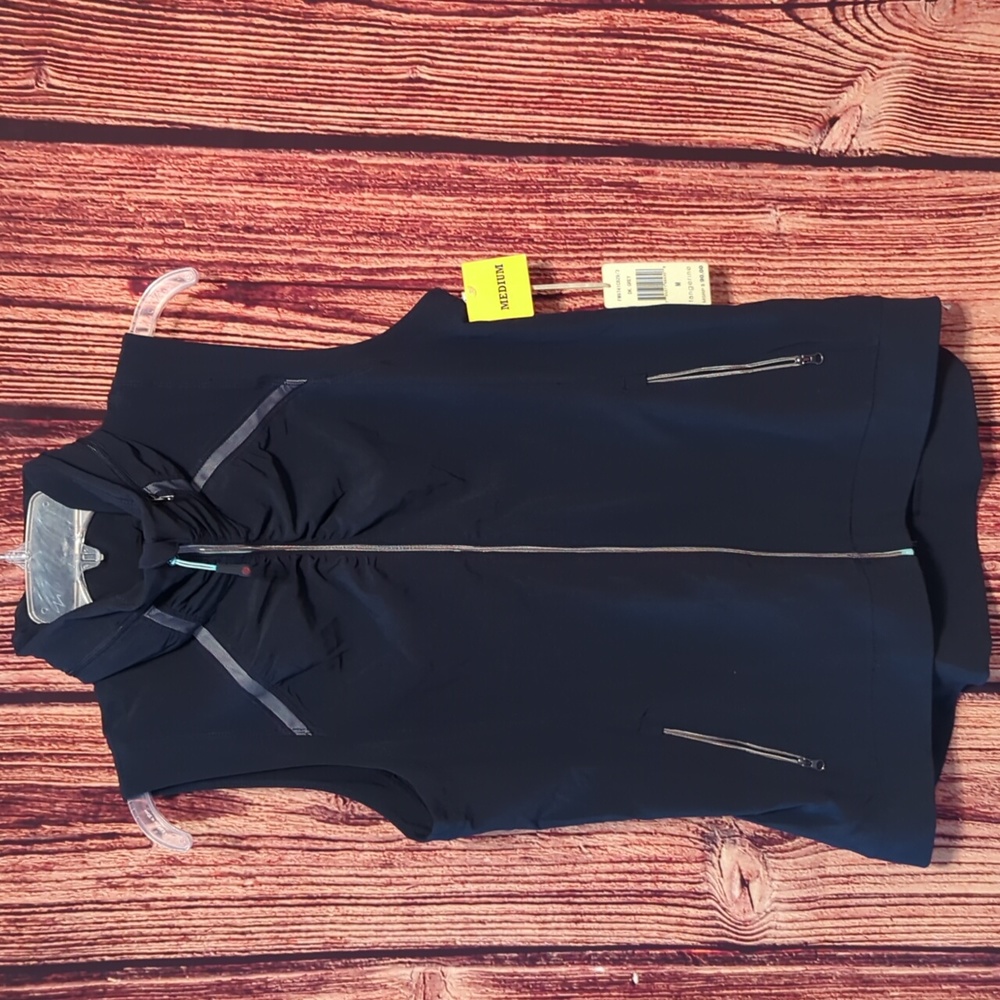 Tangerine Activewear Women's M Dark Grey Sport Stretch Active Vest - NEW